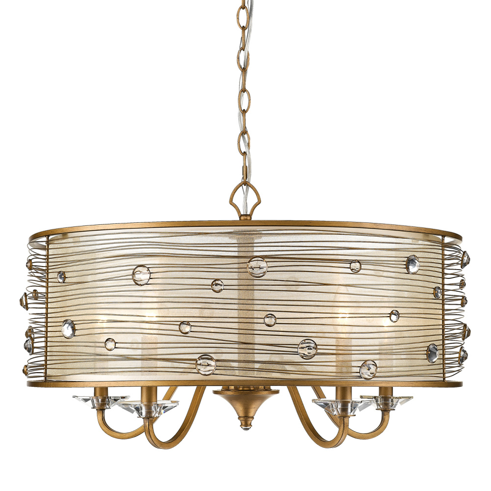 Golden Lighting Joia 5-light Chandelier in Peruvian Gold